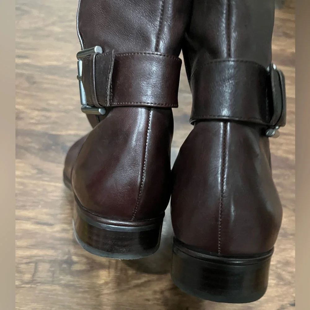 Via Spiga Idelissa Brown Leather‎ Riding Boots Size 8.5 EU40 - Picture 7 of 10